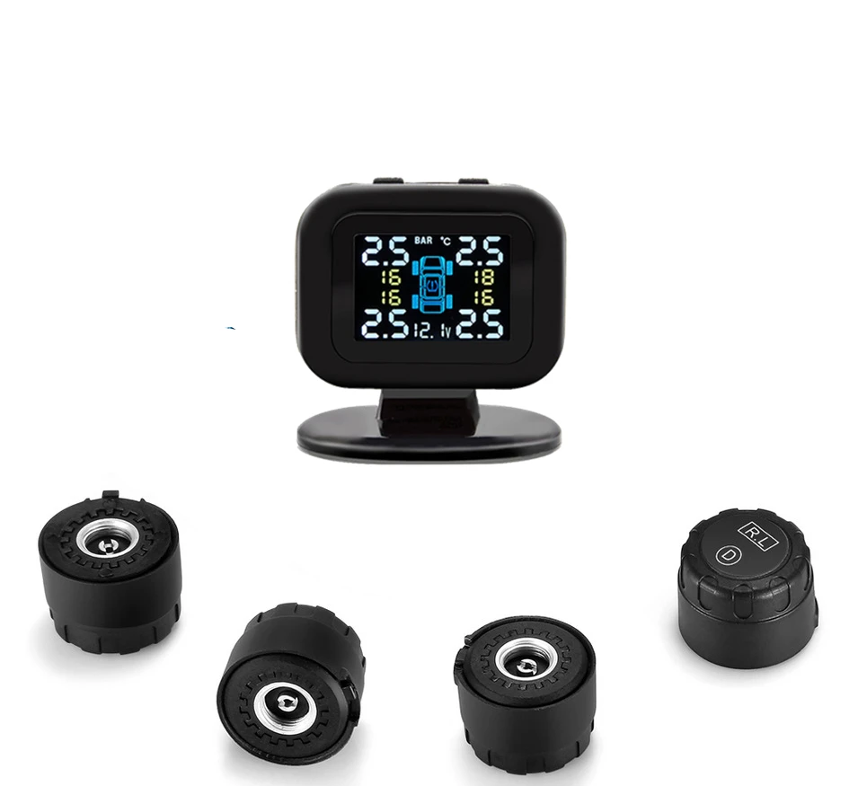 Mini Car Tire Pressure Monitoring System TPMS Digital Full Color LCD Display Auto Security Alarm Systems External Senor Wireless
Mini Car Tire Pressure Monitoring System TPMS Digital Full Color LCD Display Auto Security Alarm Systems External Senor Wireless