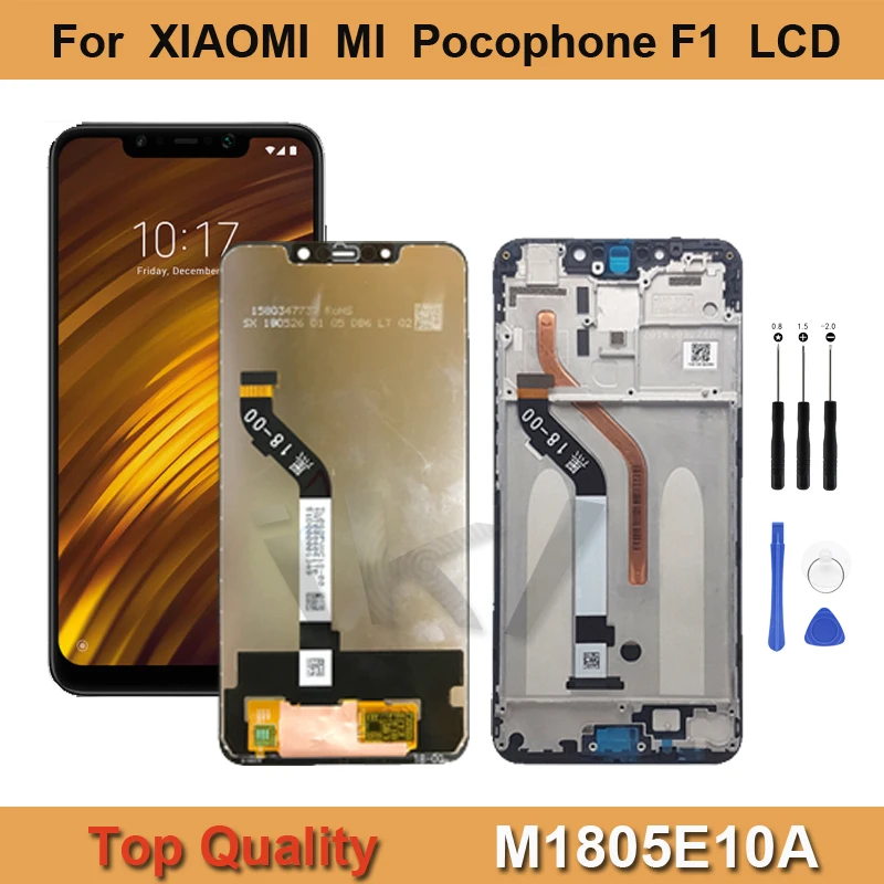 For Xiaomi Mi Pocophone F1 M1805E10A LCD Display Touch Panel Screen Repair Digitizer Assembly With Frame Replacement
For Xiaomi Mi Pocophone F1 M1805E10A LCD Display Touch Panel Screen Repair Digitizer Assembly With Frame Replacement