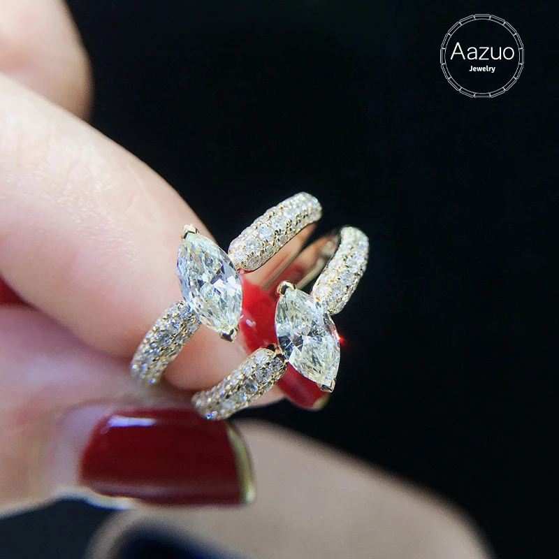 Aazuo 18K Orignal Yellow Gold Real Natrual Diamonds 0.70ct Classic Marquise Ring Fashion Gift For Woman&Lady Birthday Party
Aazuo 18K Orignal Yellow Gold Real Natrual Diamonds 0.70ct Classic Marquise Ring Fashion Gift For Woman&Lady Birthday Party