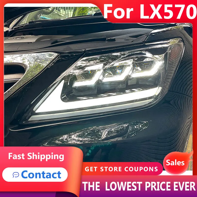 HANA for Lexus LX570 Full LED Headlights 2013 2014 2015 LX570 LED Headlight LED DRL Projector Lens Low Beam Auto Accessories
HANA for Lexus LX570 Full LED Headlights 2013 2014 2015 LX570 LED Headlight LED DRL Projector Lens Low Beam Auto Accessories