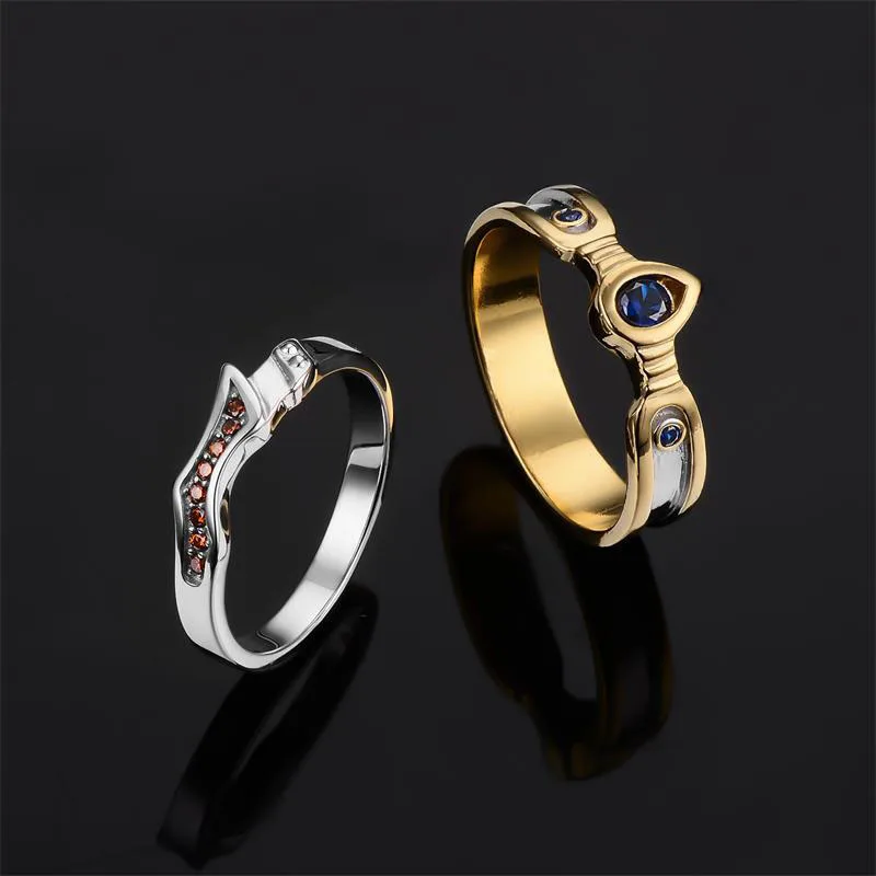 LOL Game S925 Silver Jewelry The Sinister Blade Katarina Garen Engagement Rings Couple Lovers Aniversary Gifts
LOL Game S925 Silver Jewelry The Sinister Blade Katarina Garen Engagement Rings Couple Lovers Aniversary Gifts