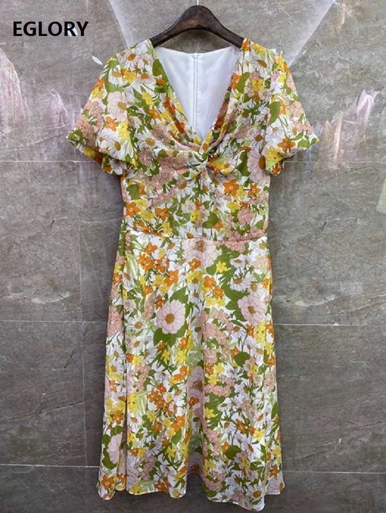 2020 Summer Hot Sale Dress High Quality Women V-Neck Elegant Floral Print Pleated Chest Sexy Short Sleeve Yellow Purple Dress
2020 Summer Hot Sale Dress High Quality Women V-Neck Elegant Floral Print Pleated Chest Sexy Short Sleeve Yellow Purple Dress