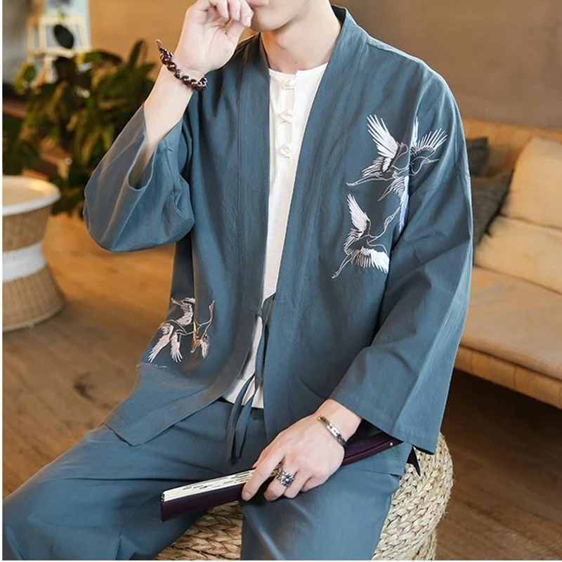 2022 Traditional Chinese Top Men Embroidery Crane Long Sleeve Hanfu Kung Fu Clothing Shirts M-5xl Luxury Brand Shirt
2022 Traditional Chinese Top Men Embroidery Crane Long Sleeve Hanfu Kung Fu Clothing Shirts M-5xl Luxury Brand Shirt