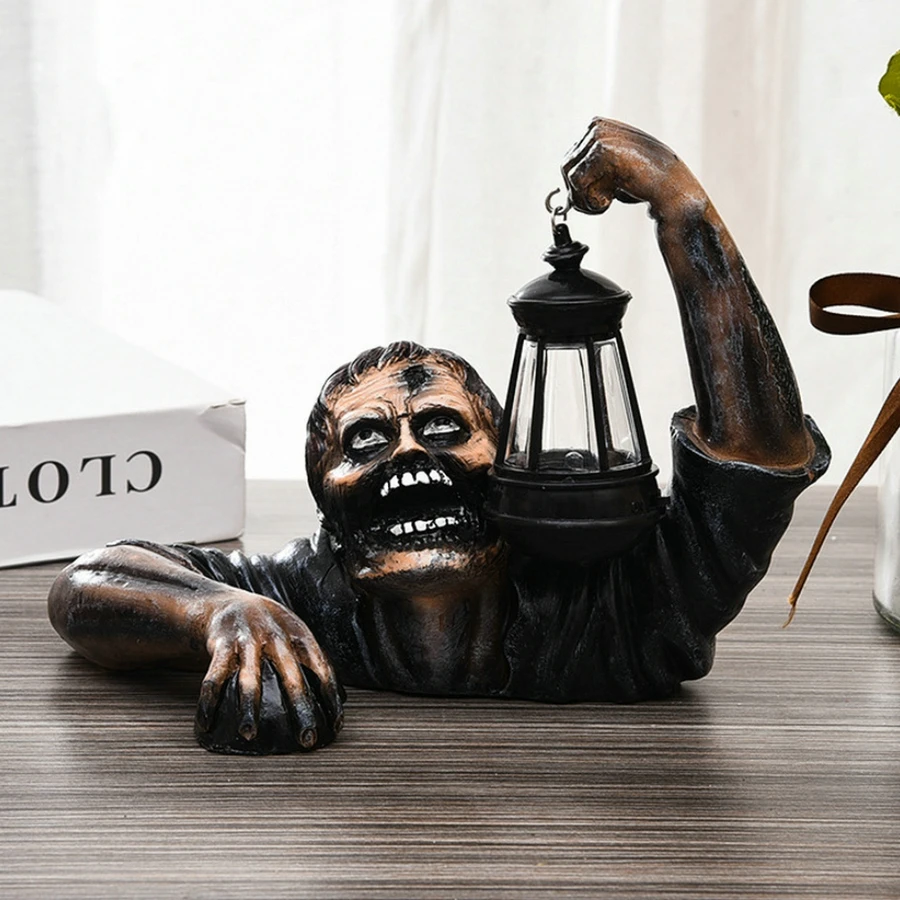 Resin Lantern Zombie Statues Garden Landscape Horror Movie Zombie Figure Sculpture Decoration Crafts Halloween Decorations
Resin Lantern Zombie Statues Garden Landscape Horror Movie Zombie Figure Sculpture Decoration Crafts Halloween Decorations