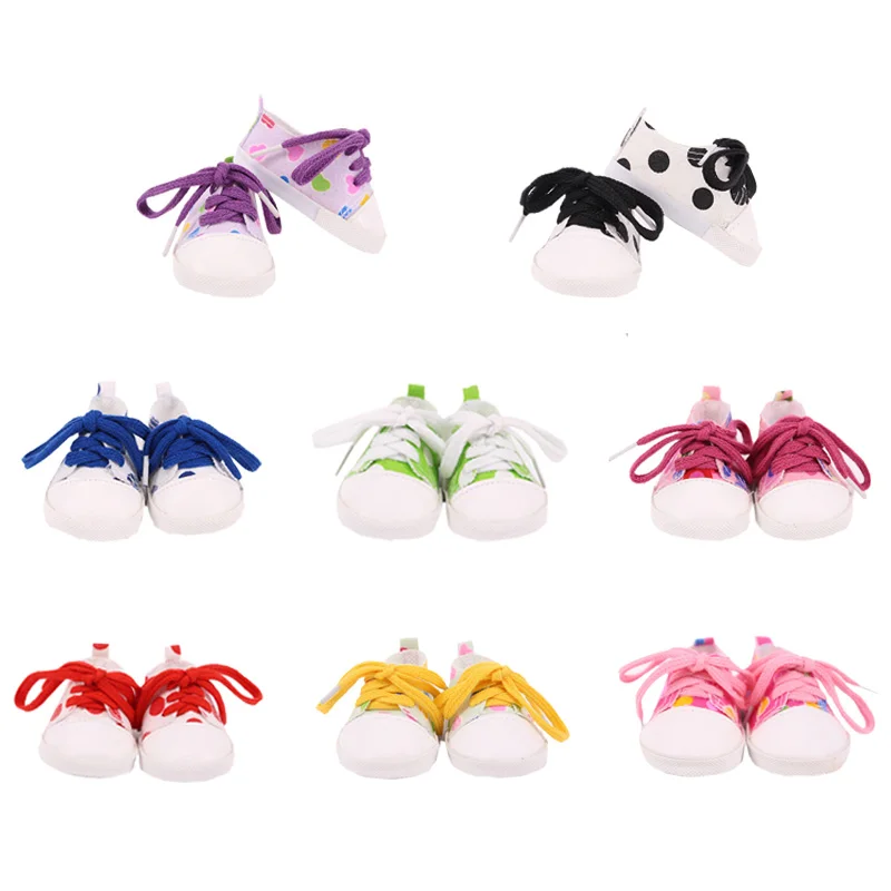 Doll Shoes 7.5 Cm Colorful Lace Canvas Shoes For 18 Inch American&43Cm Baby New Born Doll Accessories Girl`s Toy,Holiday Gifts 
Doll Shoes 7.5 Cm Colorful Lace Canvas Shoes For 18 Inch American&43Cm Baby New Born Doll Accessories Girl`s Toy,Holiday Gifts
