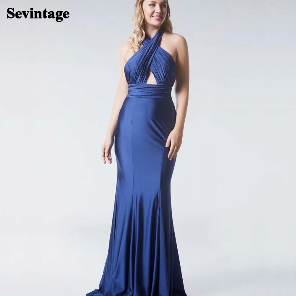 Sevintage Sexy Mermaid Satin Evening Dresses Long Halter Formal Women Special Occasion Dress Backless Criss-Cross Prom Gowns
Sevintage Sexy Mermaid Satin Evening Dresses Long Halter Formal Women Special Occasion Dress Backless Criss-Cross Prom Gowns