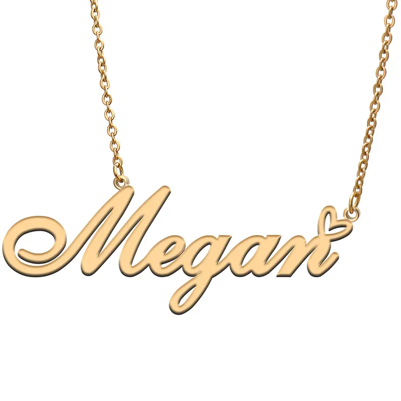 Megan Heart-Shaped Decor Name Necklace for Women Stainless Steel Personalized Jewelry Nameplate Pendant for Mom And Girls Gift
Megan Heart-Shaped Decor Name Necklace for Women Stainless Steel Personalized Jewelry Nameplate Pendant for Mom And Girls Gift