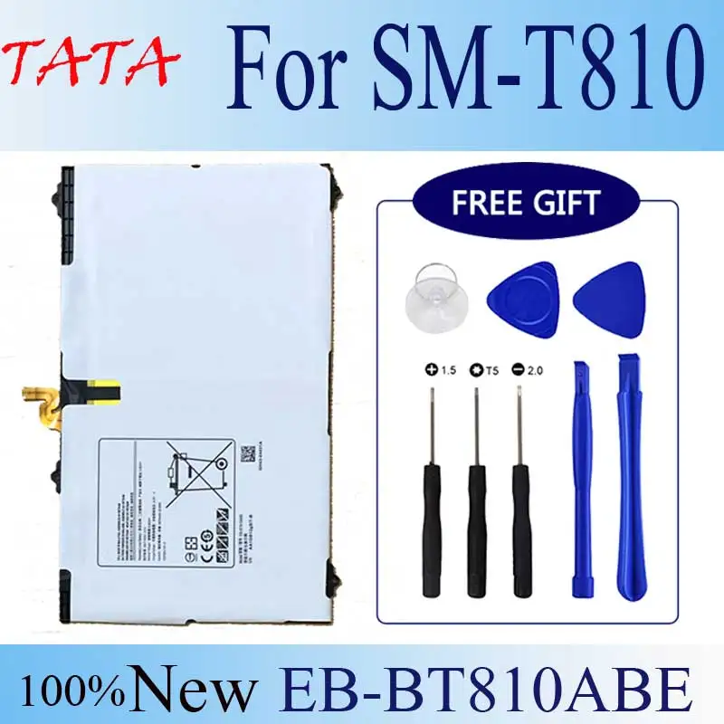 For Galaxy Tab S2 9.7 T815C S2 T813 T815 T819C SM-T815 SM-T810 SM-T817A EB-BT810ABE 5870mA Replacement Samsung Battery
For Galaxy Tab S2 9.7 T815C S2 T813 T815 T819C SM-T815 SM-T810 SM-T817A EB-BT810ABE 5870mA Replacement Samsung Battery