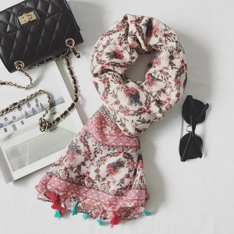 2021 Newest Women Floral Printed Pattern Cotton Tassel Scarf Shawls Wraps Hijabs
2021 Newest Women Floral Printed Pattern Cotton Tassel Scarf Shawls Wraps Hijabs