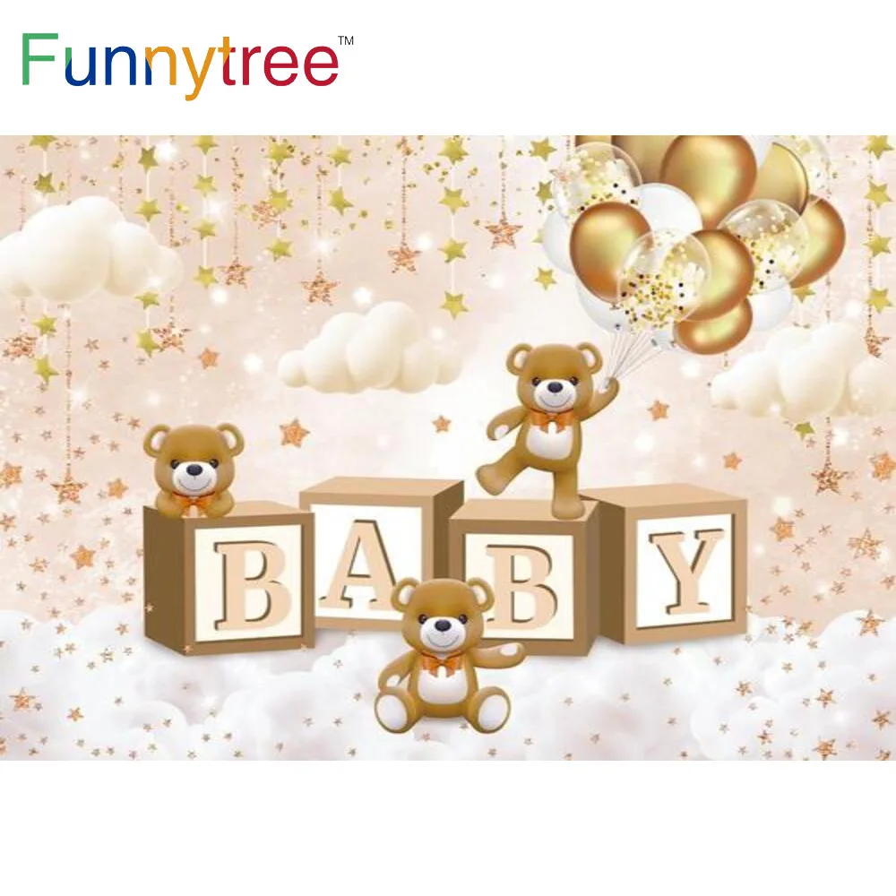 Funnytree Baby Shower Bear Kids Birthday Party Background Gold Balloons Glitter Stars Cloud Banner Photo Studio Props Backdrop
Funnytree Baby Shower Bear Kids Birthday Party Background Gold Balloons Glitter Stars Cloud Banner Photo Studio Props Backdrop