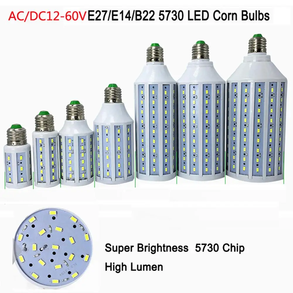 12-60 В светодиодные кукурузные лампы smd 5730 12 В 24 В 36 В 48 В 60 В Светодиодные кукурузные лампы 7 Вт 10 Вт 15 Вт 18 Вт 25 Вт 30 Вт E27 B22 теплый/холодный белый
12-60 В светодиодные кукурузные лампы smd 5730 12 В 24 В 36 В 48 В 60 В Светодиодные кукурузные лампы 7 Вт 10 Вт 15 Вт 18 Вт 25 Вт 30 Вт E27 B22 теплый/холодный белый