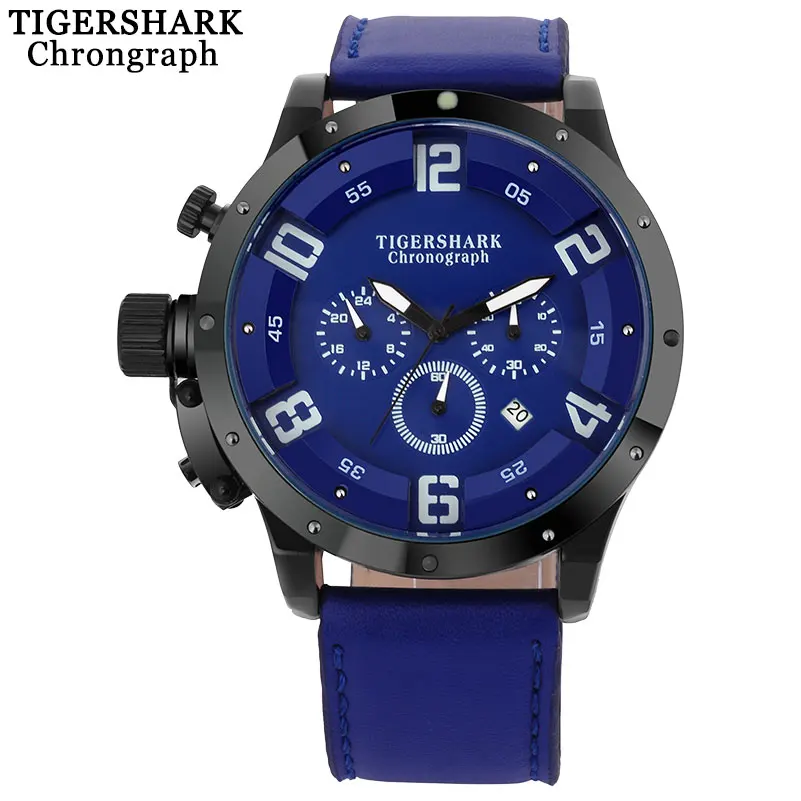 Часы наручные TIGERSHARK Мужские кварцевые, спортивные водонепроницаемые с хронографом и кожаным ремешком, T1560
Часы наручные TIGERSHARK Мужские кварцевые, спортивные водонепроницаемые с хронографом и кожаным ремешком, T1560