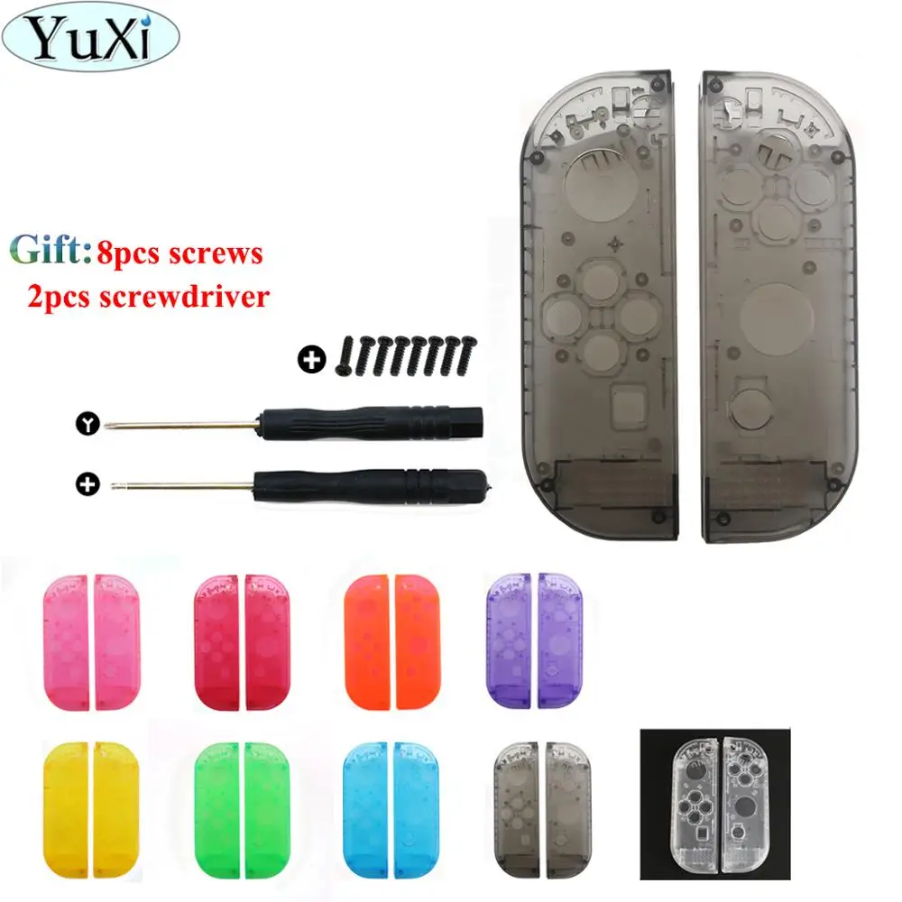 YuXi Transparent Housing Shell Case Cover for Nintend Switch NS Controller Joy-Con Replacement Protection Cases with Screwdriver
YuXi Transparent Housing Shell Case Cover for Nintend Switch NS Controller Joy-Con Replacement Protection Cases with Screwdriver