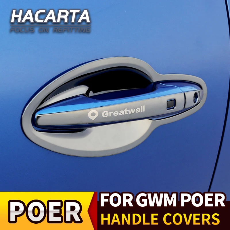For Great Wall GWM POER 2021 2022 Car Styling Car Exterior Door Bowl Sequins Handle Covers stainless steel Stickers Accessories
For Great Wall GWM POER 2021 2022 Car Styling Car Exterior Door Bowl Sequins Handle Covers stainless steel Stickers Accessories