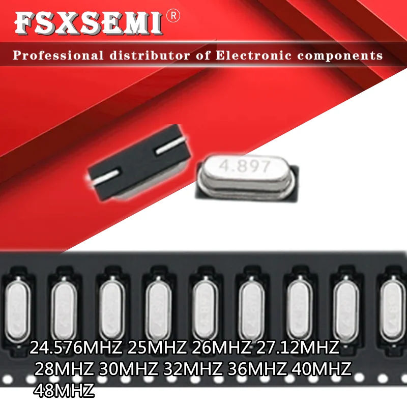 10pcs HC-49SMD quartz crystal unit crystal HC-49S SMD 24.576MHZ 25MHZ 26MHZ 27MHZ 27.12MHZ 28MHZ 30MHZ 32MHZ 36MHZ 40MHZ 48MHZ
10pcs HC-49SMD quartz crystal unit crystal HC-49S SMD 24.576MHZ 25MHZ 26MHZ 27MHZ 27.12MHZ 28MHZ 30MHZ 32MHZ 36MHZ 40MHZ 48MHZ