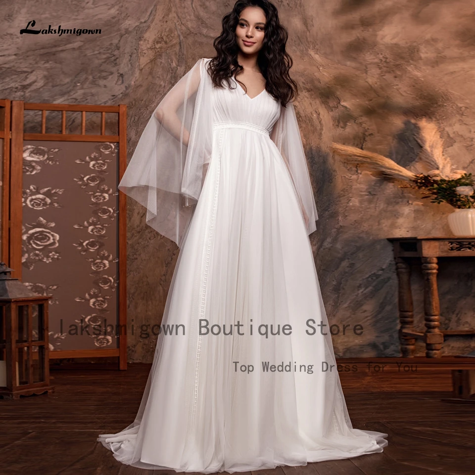Lakshmigown Simple Maternity Wedding Dress 2024 Plus Size Ruched Tulle Long Bridal Beach Wedding Dresses Vestido Blanco
Lakshmigown Simple Maternity Wedding Dress 2024 Plus Size Ruched Tulle Long Bridal Beach Wedding Dresses Vestido Blanco
