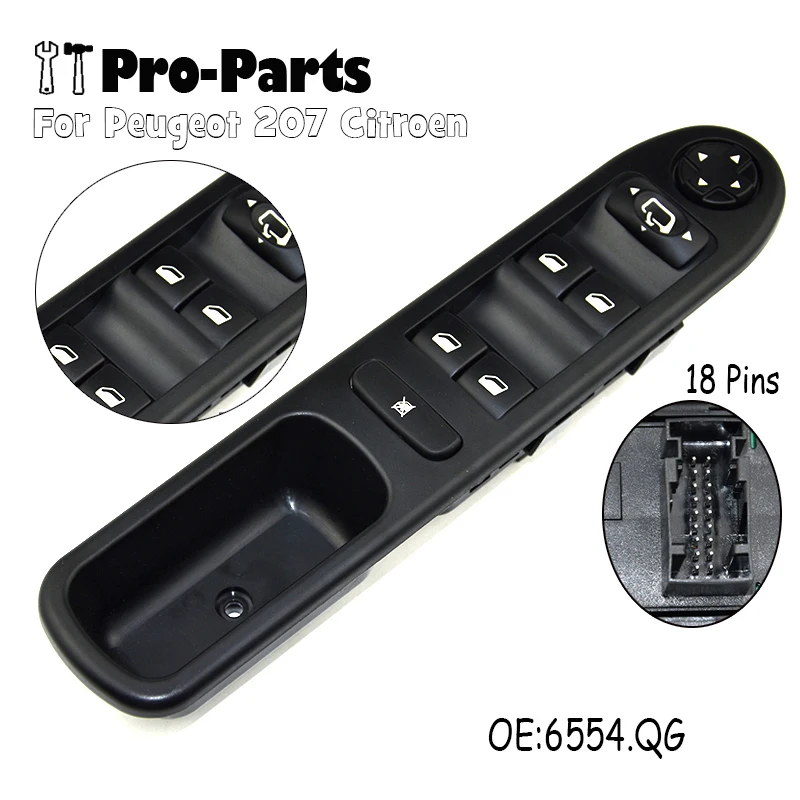 Переключатель управления стеклом для Peugeot 207, Citroen 6490.EH 6554.QF 6554.QG 96642444XT 6554 QG
Переключатель управления стеклом для Peugeot 207, Citroen 6490.EH 6554.QF 6554.QG 96642444XT 6554 QG