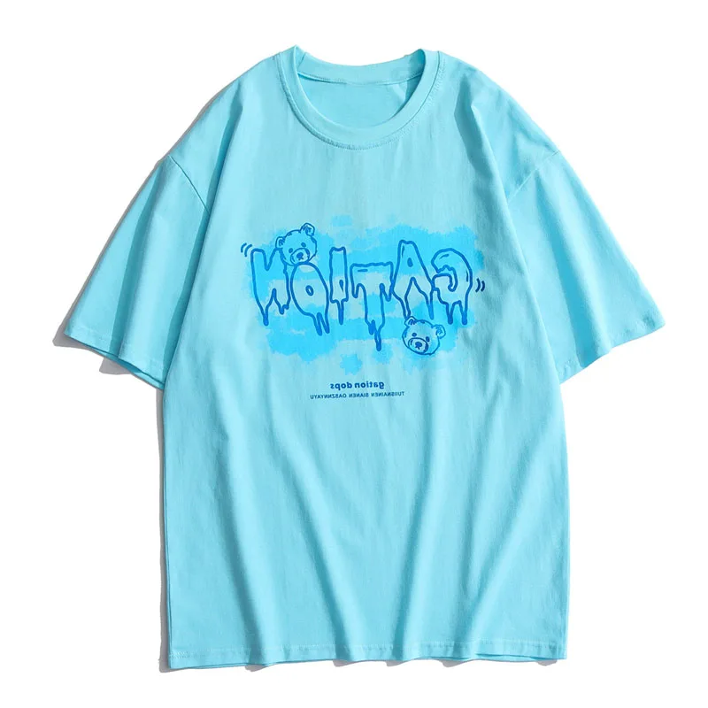 ZuoLunOuBa Summer Print Design Loose Students Casual Women T Shirt Small Bear Short Sleeve Sky Blue Tees New Style Tops Female
ZuoLunOuBa Summer Print Design Loose Students Casual Women T Shirt Small Bear Short Sleeve Sky Blue Tees New Style Tops Female