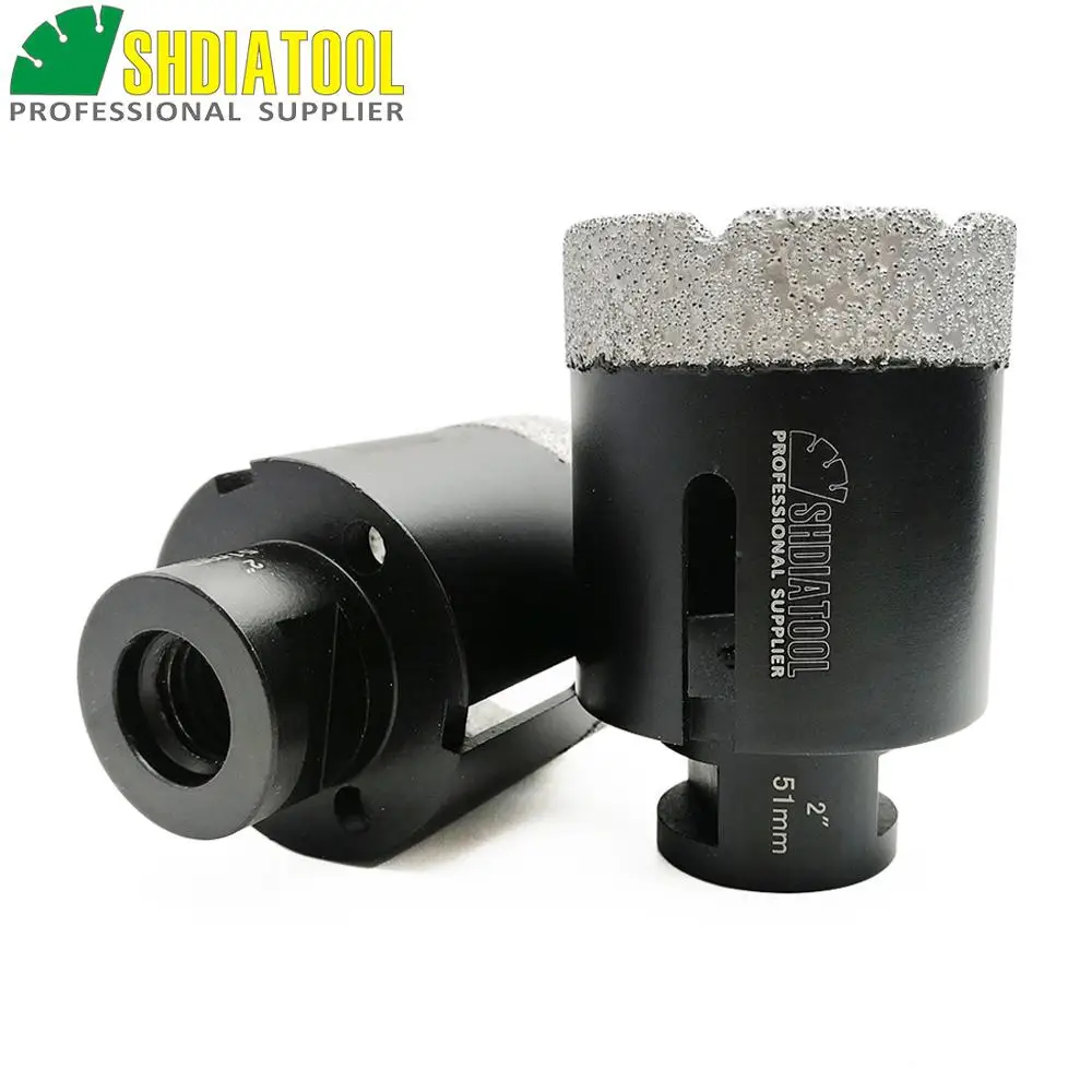 2pcs 2" Vacuum brazed diamond Dry drilling bits with 5/8-11 connection Diameter 51mm
2pcs 2" Vacuum brazed diamond Dry drilling bits with 5/8-11 connection Diameter 51mm