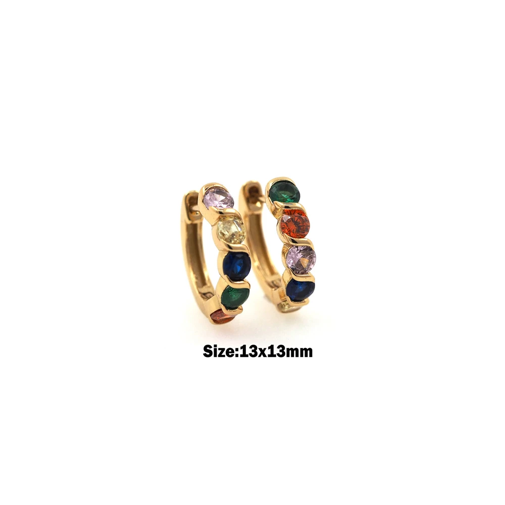 Fashion Colorful Rainbow Zircon Small Circle Earrings Hug Earrings Women's Jewelry Piercing Fashion Earrings Gift Statement 
Fashion Colorful Rainbow Zircon Small Circle Earrings Hug Earrings Women's Jewelry Piercing Fashion Earrings Gift Statement