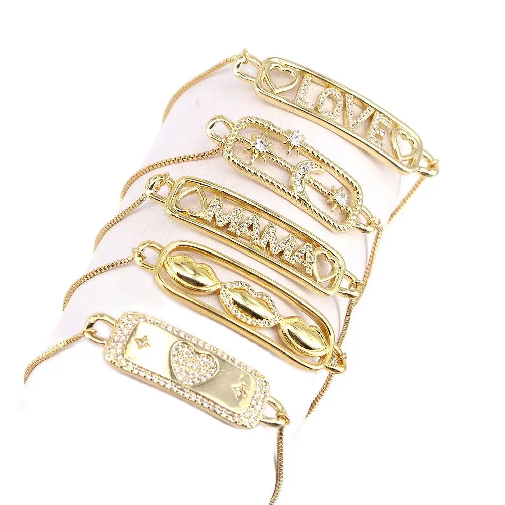 5PCS, Female Love/Mama/Heart/Star Moon Bar Bracelet For Women Dainty Charm Bracelets & Bangles Mujer Femme Jewelry Trend Jewelry
5PCS, Female Love/Mama/Heart/Star Moon Bar Bracelet For Women Dainty Charm Bracelets & Bangles Mujer Femme Jewelry Trend Jewelry