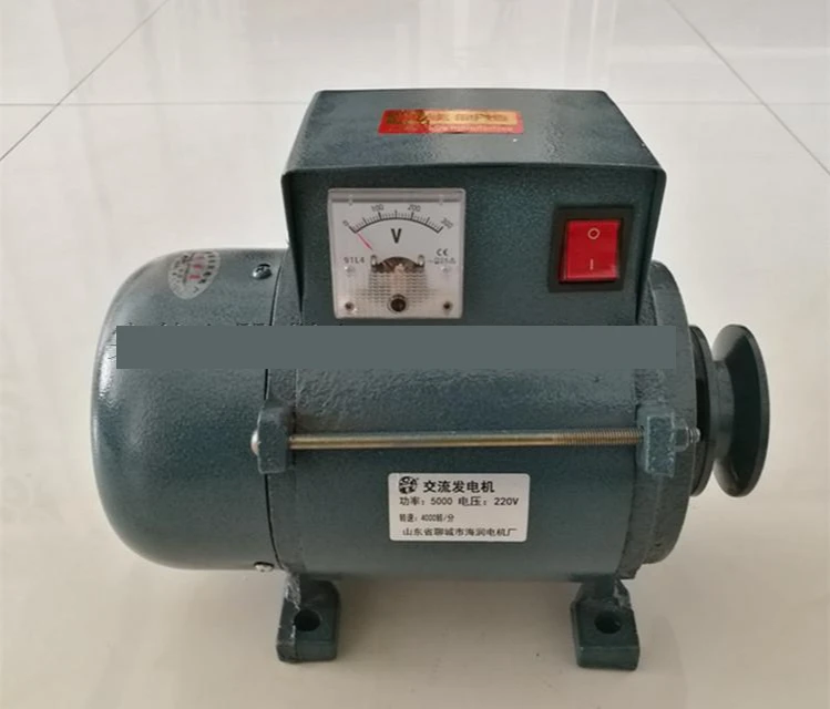 220V High Power 5000WSmall Pulley Type Permanent Magnet Lighting Generator
220V High Power 5000WSmall Pulley Type Permanent Magnet Lighting Generator