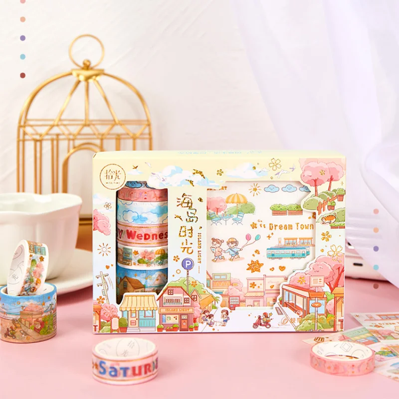 Kawaii Sticker Tape Gift Box Cartoon DIY Creative Sticker Decoration Sticker Cute Hot Stamping Tape Sticker Set
Kawaii Sticker Tape Gift Box Cartoon DIY Creative Sticker Decoration Sticker Cute Hot Stamping Tape Sticker Set