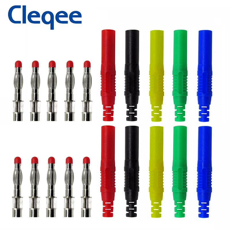Cleqee P3013 10PCS Insulated 4mm Banana Plugs DIY Connector Welding Type Safety Testing Part 1000V/32A
Cleqee P3013 10PCS Insulated 4mm Banana Plugs DIY Connector Welding Type Safety Testing Part 1000V/32A