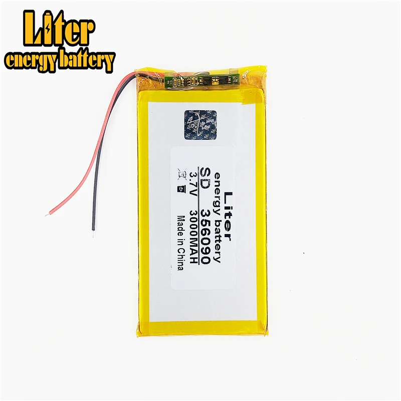 3,7 V литий-полимерный аккумулятор планшета/3000mAh/356090 / IPA светодиодный/mobile power batteries
3,7 V литий-полимерный аккумулятор планшета/3000mAh/356090 / IPA светодиодный/mobile power batteries