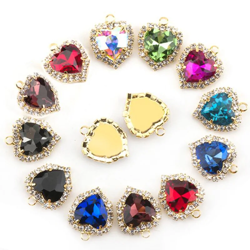 10pcs Crystal Rhinestone Heart Charms Necklace Pendant for DIY Jewelry Making fits Earring Bracelet Making Findings Accessories
10pcs Crystal Rhinestone Heart Charms Necklace Pendant for DIY Jewelry Making fits Earring Bracelet Making Findings Accessories