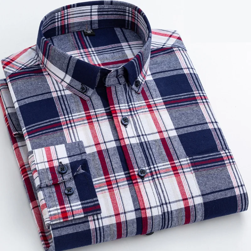2023 Autumn Winter Plaid Shirt for Men Pure Cotton Long Sleeve Checkered Casual Shirts Large Size Male Tops camisas MY523
2023 Autumn Winter Plaid Shirt for Men Pure Cotton Long Sleeve Checkered Casual Shirts Large Size Male Tops camisas MY523
