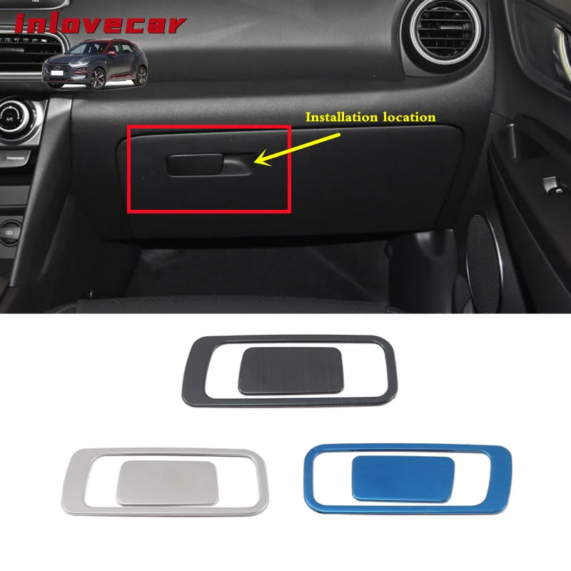 For Hyundai Kona Encino Kauai 2017-2020 Stainless Glove Storage Box Adjust Switch Button Cover Trim Interior Moulding Sticker
For Hyundai Kona Encino Kauai 2017-2020 Stainless Glove Storage Box Adjust Switch Button Cover Trim Interior Moulding Sticker