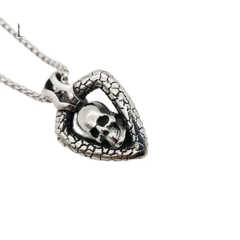 Black Knight Gothetic Snake triangular Skull pendant necklace Vintage silver color Double Face Skull punk necklace BLKN0783
Black Knight Gothetic Snake triangular Skull pendant necklace Vintage silver color Double Face Skull punk necklace BLKN0783
