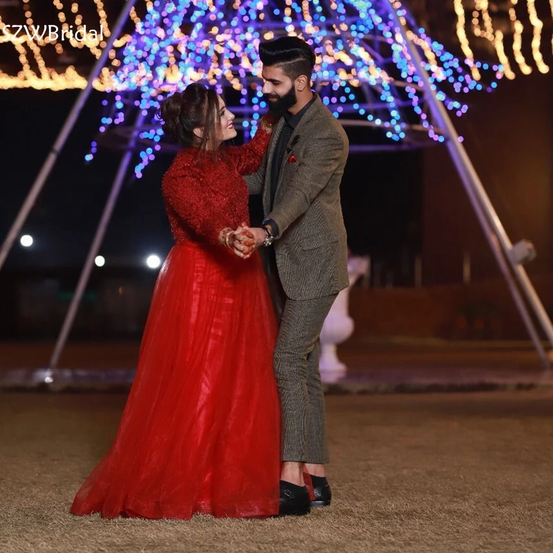 Custom made Red Long sleeve evening dresses 2025 High Neck Moroccan Kaftan Formal Prom Party Gown Robe soiree longue
Custom made Red Long sleeve evening dresses 2025 High Neck Moroccan Kaftan Formal Prom Party Gown Robe soiree longue