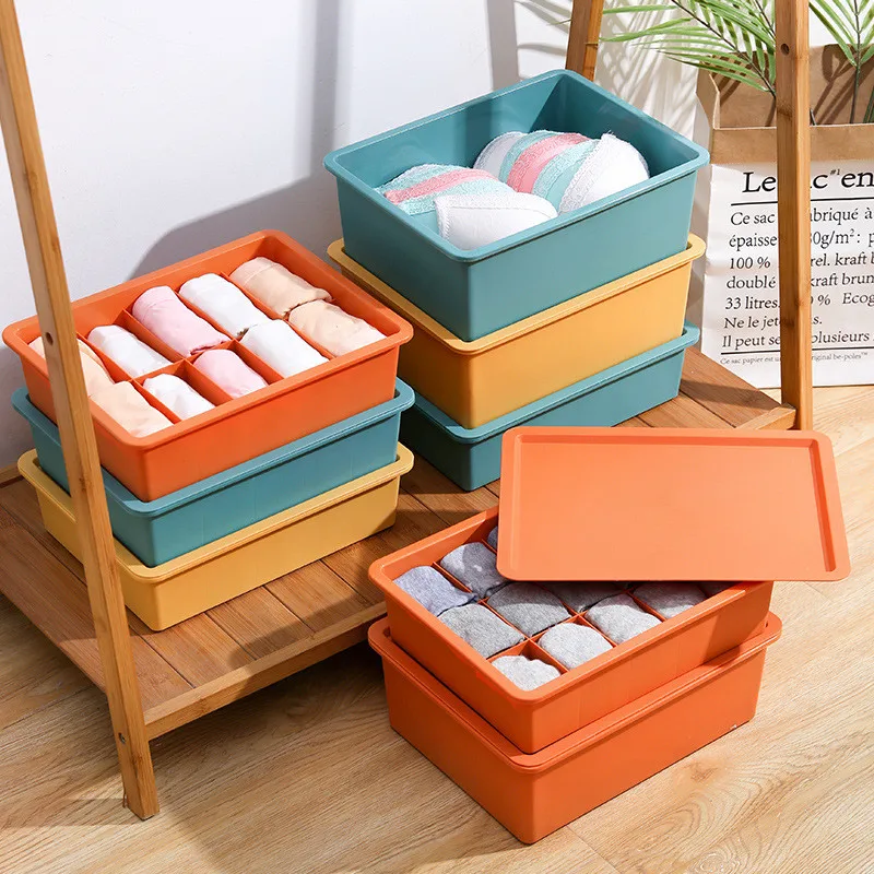 1/10/15-Grid Household Plastic Underwear Organizers with Lid Dormitory Closet Bra Socks Drawer Storage Divider Boxes Container
1/10/15-Grid Household Plastic Underwear Organizers with Lid Dormitory Closet Bra Socks Drawer Storage Divider Boxes Container