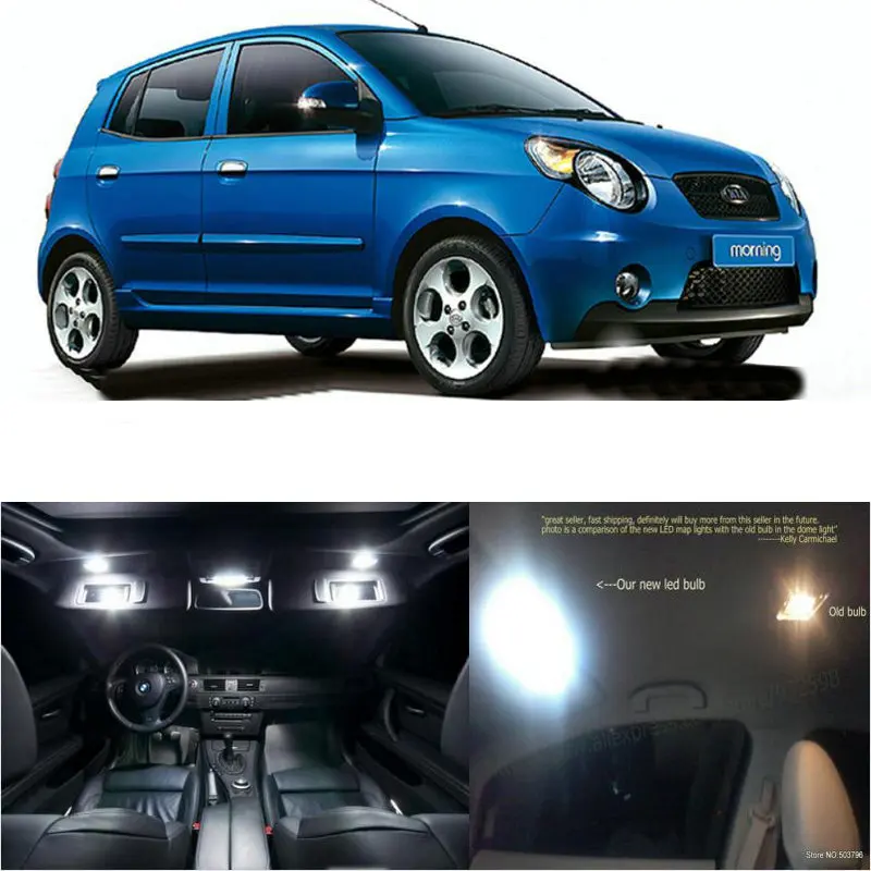 LED Interior Car Lights For kia morning room dome map reading foot door lamp error free 4pc
LED Interior Car Lights For kia morning room dome map reading foot door lamp error free 4pc