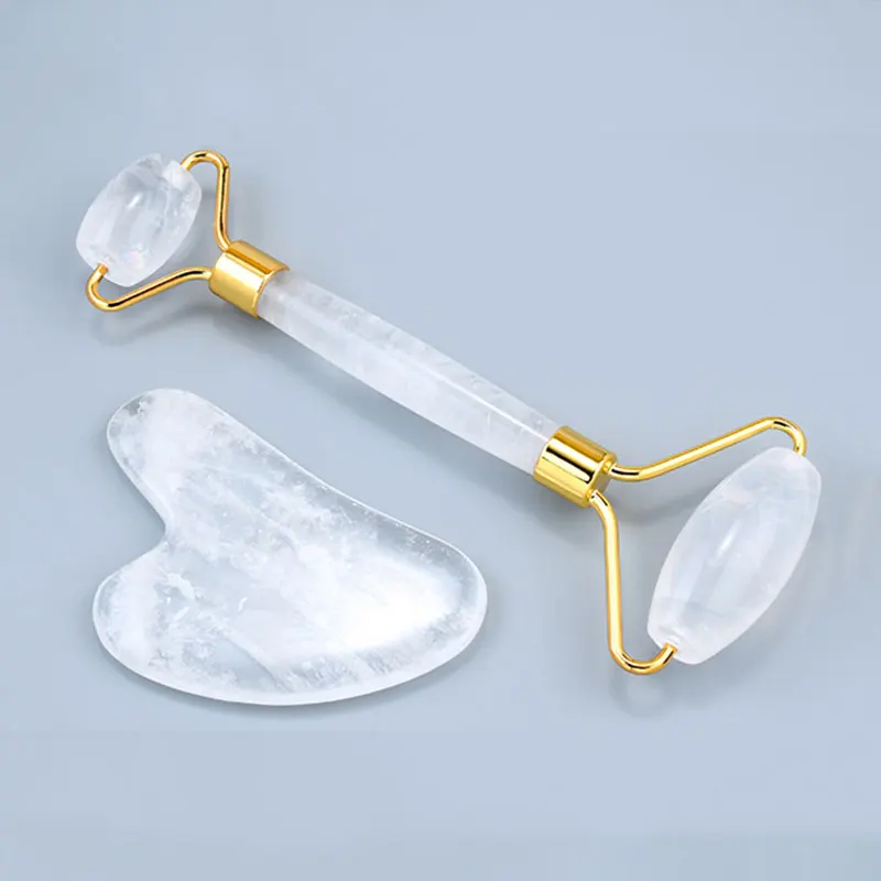 Natural White Crystal Face Massage Roller Gouache Scraper Set Gouache Stone Facial Jade Roller Massager For Face Gua Sha Scraper
Natural White Crystal Face Massage Roller Gouache Scraper Set Gouache Stone Facial Jade Roller Massager For Face Gua Sha Scraper