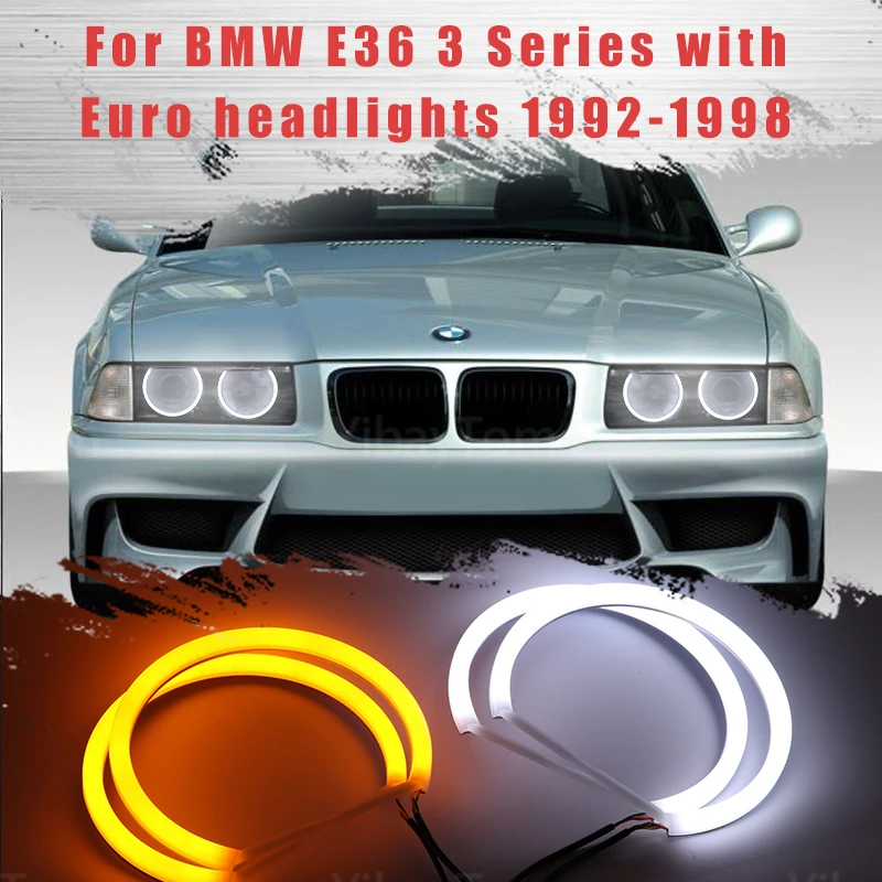 Светодиодный SMD хлопковый светильник Switchback Angel Eye Halo Ring DRL Kit для BMW E36 3 серии с европейской фарой s 1992-1998
Светодиодный SMD хлопковый светильник Switchback Angel Eye Halo Ring DRL Kit для BMW E36 3 серии с европейской фарой s 1992-1998