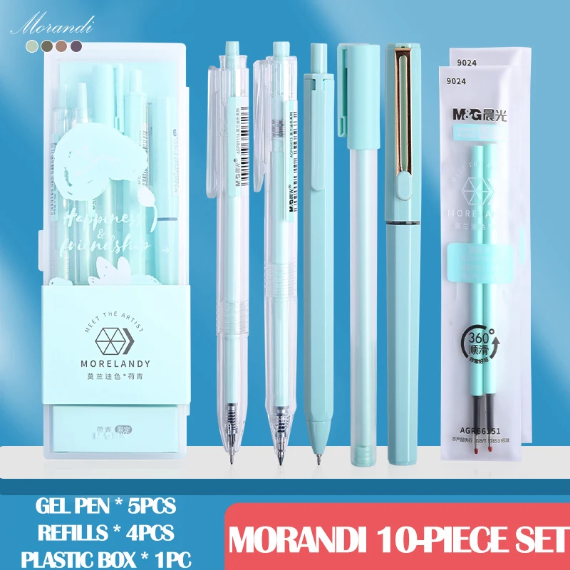 M&G Morandi Gel Pen 0.35mm/0.5mm black ink Morandi Gel Pen set Quick Drying Kawaii Color Bullet/Needle Tip school Stationery
M&G Morandi Gel Pen 0.35mm/0.5mm black ink Morandi Gel Pen set Quick Drying Kawaii Color Bullet/Needle Tip school Stationery