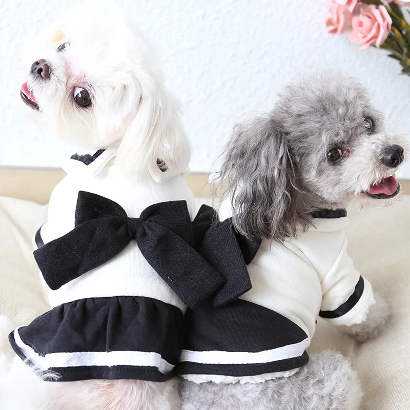 Bow Cotton Pet Dog Clothes Winter Warm Dog Dress White Black Dog Shirt Thick Coats Clothing For Dogs Cat Yorkie Maltese
Bow Cotton Pet Dog Clothes Winter Warm Dog Dress White Black Dog Shirt Thick Coats Clothing For Dogs Cat Yorkie Maltese