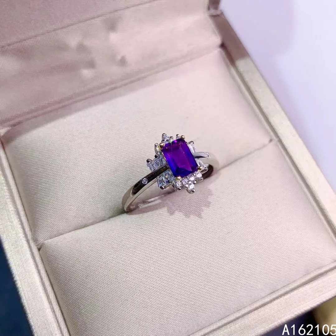 Кольцо женское регулируемое из чистого серебра 925 пробы, с натуральным аметистом
Кольцо женское регулируемое из чистого серебра 925 пробы, с натуральным аметистом