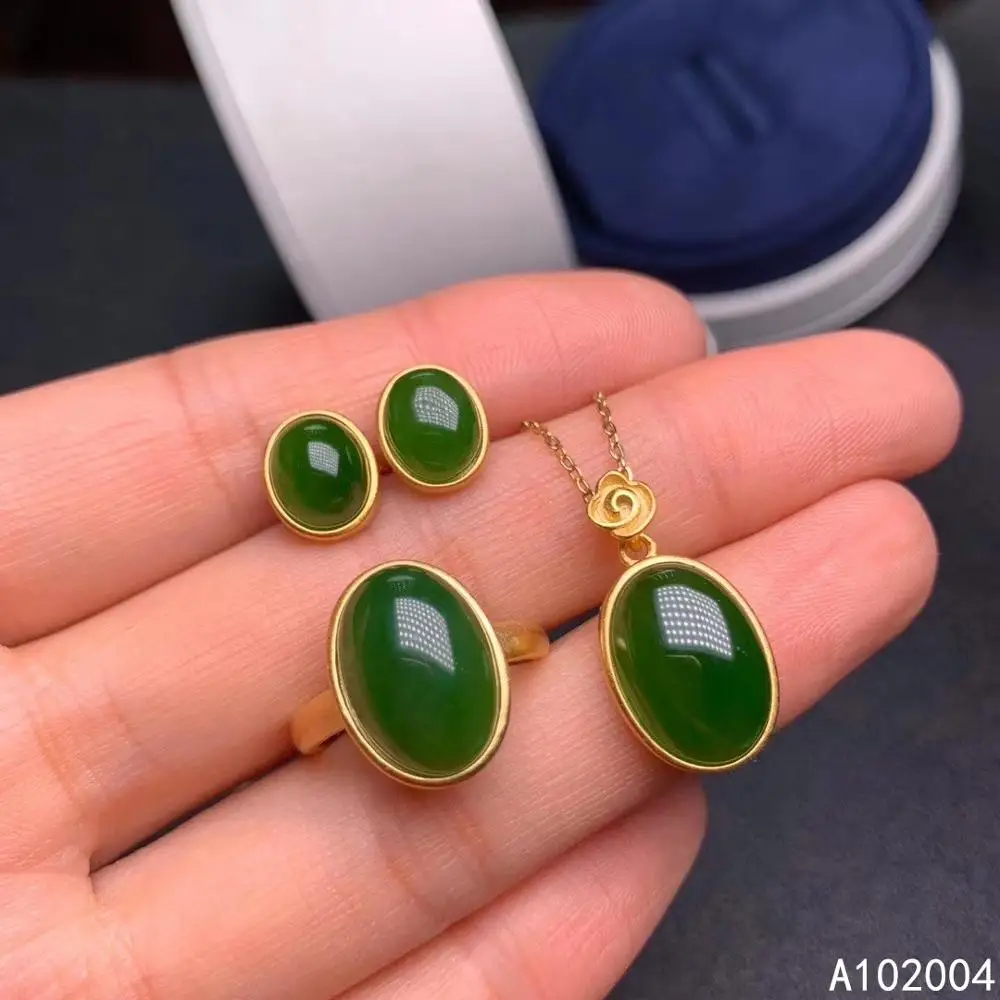 KJJEAXCMY Fine Jewelry 925 sterling silver inlaid natural Jasper ring pendant earring set exquisite supports test
KJJEAXCMY Fine Jewelry 925 sterling silver inlaid natural Jasper ring pendant earring set exquisite supports test