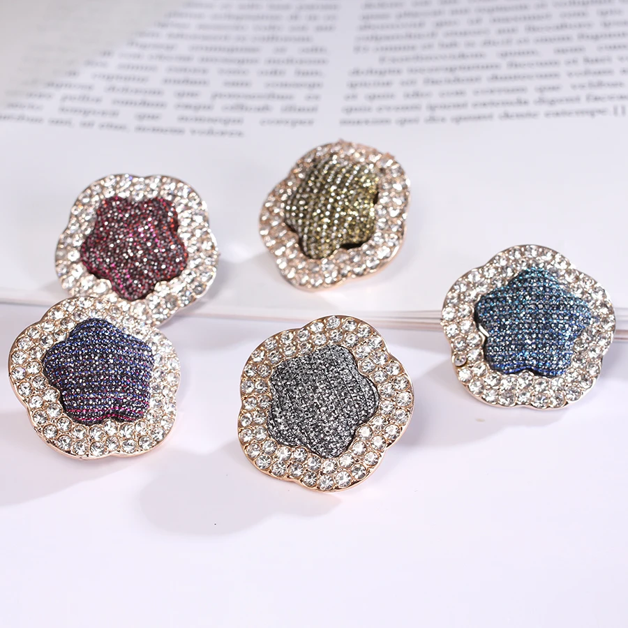 8pcs/lots Plastic Flower With Rhinestone Cabochon Big Hole Button Accessories For Hairhands Jewelry Making Needlework Decoration
8pcs/lots Plastic Flower With Rhinestone Cabochon Big Hole Button Accessories For Hairhands Jewelry Making Needlework Decoration