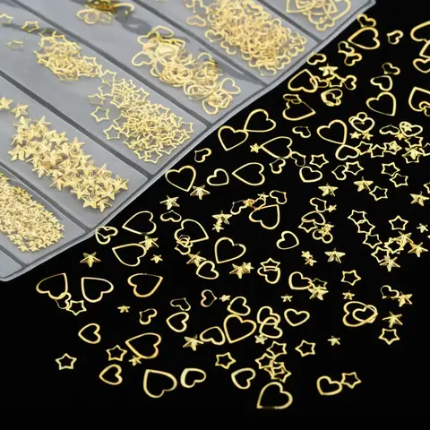 Campuran Glitter Bingkai Logam Emas Seni Kuku UV Epoksi Resin Cetakan Perhiasan Mengisi Bahan untuk DIY Kerajinan Perhiasan Kuku Aksesori