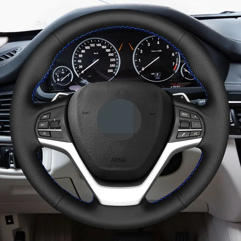 Ручная работа черный чехол рулевого колеса автомобиля из натуральной кожи для BMW X5 F15 X6 F16 2013 - 2019
Ручная работа черный чехол рулевого колеса автомобиля из натуральной кожи для BMW X5 F15 X6 F16 2013 - 2019