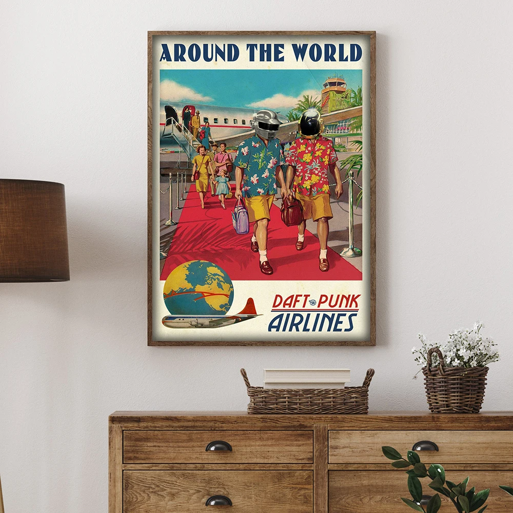 Daft Punk Poster Around The World Print Music Wall Art Poster Fashion Art Painting Canvas Wall Home Decor Quadro Cuadros
Daft Punk Poster Around The World Print Music Wall Art Poster Fashion Art Painting Canvas Wall Home Decor Quadro Cuadros
