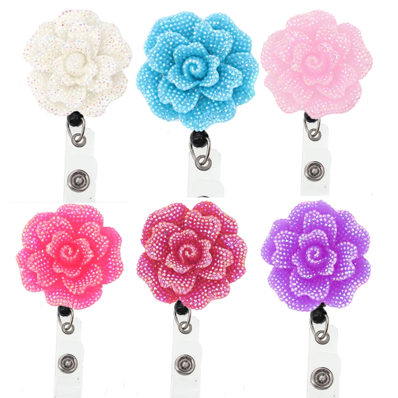 10pcs Mix Color Office Supply Stone Bling Shiny Resin Flower ID Card Badge Holder For Nurse Accessories Badge reel
10pcs Mix Color Office Supply Stone Bling Shiny Resin Flower ID Card Badge Holder For Nurse Accessories Badge reel