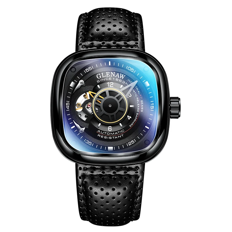 Glenaw Design Automatic Watch, Brand Men Hollow Automatic Black Mechanical Watch Top Brand Watch For Men Watches Waterproof
Glenaw Design Automatic Watch, Brand Men Hollow Automatic Black Mechanical Watch Top Brand Watch For Men Watches Waterproof