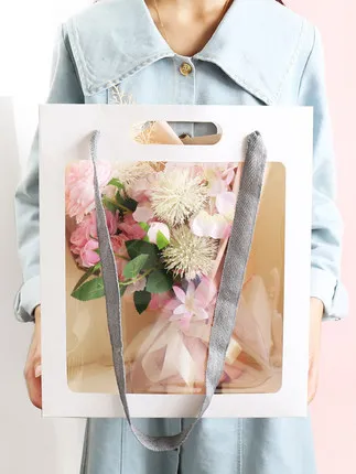 10pcs Valentine's day gift bag window tote bag transparent ins gift flower bag hand-carry window packaging paper bag
10pcs Valentine's day gift bag window tote bag transparent ins gift flower bag hand-carry window packaging paper bag