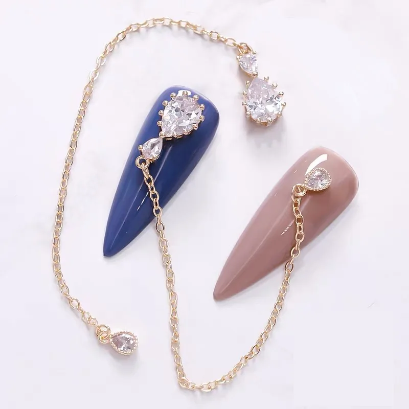 5pcs Drop chain pendant gold Zircon metal Nail art jewelry nails decorations crystal Manicure zircon diamond nail Charms TN4958
5pcs Drop chain pendant gold Zircon metal Nail art jewelry nails decorations crystal Manicure zircon diamond nail Charms TN4958